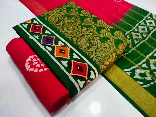Nemi Jacquard With Wax Batik Cotton Dress Material Collection